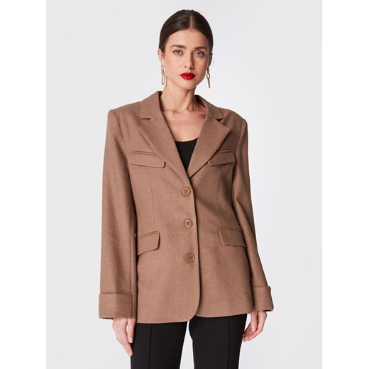 MVP Wardrobe Marynarka Liberty MVPI2GI067.0PN0034 Brązowy Regular Fit ze sklepu MODIVO w kategorii Marynarki damskie - zdjęcie 182726403