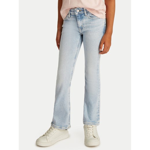 Calvin Klein Jeans Jeansy IG0IG02709 Niebieski Flare Fit ze sklepu MODIVO w kategorii Spodnie dziewczęce - zdjęcie 182726572