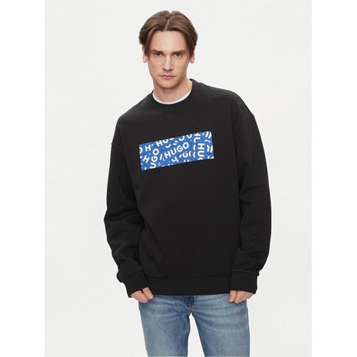 Hugo Bluza Naylos 50515188 Czarny Regular Fit ze sklepu MODIVO w kategorii Bluzy męskie - zdjęcie 182726613