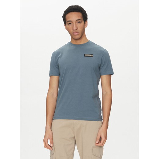 Napapijri T-Shirt Iaato NP0A4HFZ Niebieski Regular Fit ze sklepu MODIVO w kategorii T-shirty męskie - zdjęcie 182726630