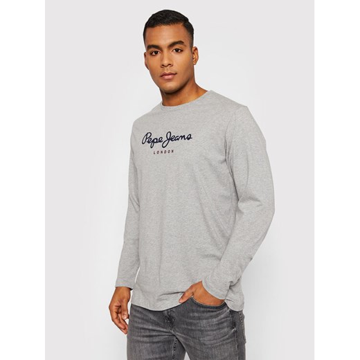 Pepe Jeans Longsleeve Eggo PM508209 Szary Regular Fit ze sklepu MODIVO w kategorii T-shirty męskie - zdjęcie 182726894