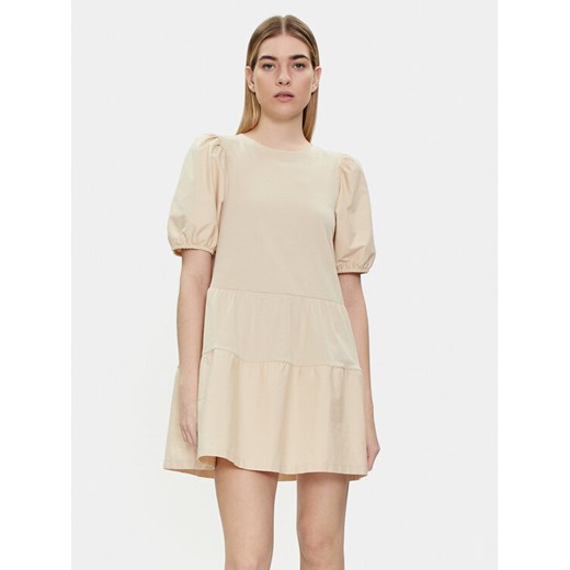 Brave Soul Sukienka letnia LDRJ-544AMIEST Beżowy Straight Fit ze sklepu MODIVO w kategorii Sukienki - zdjęcie 182726944