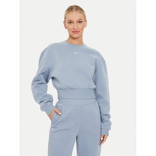 Reebok Bluza Fleece Coverup 100076122 Niebieski Regular Fit ze sklepu MODIVO w kategorii Bluzy damskie - zdjęcie 182726970