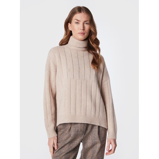 Peserico Golf E99958F05 Beżowy Regular Fit ze sklepu MODIVO w kategorii Swetry damskie - zdjęcie 182726982