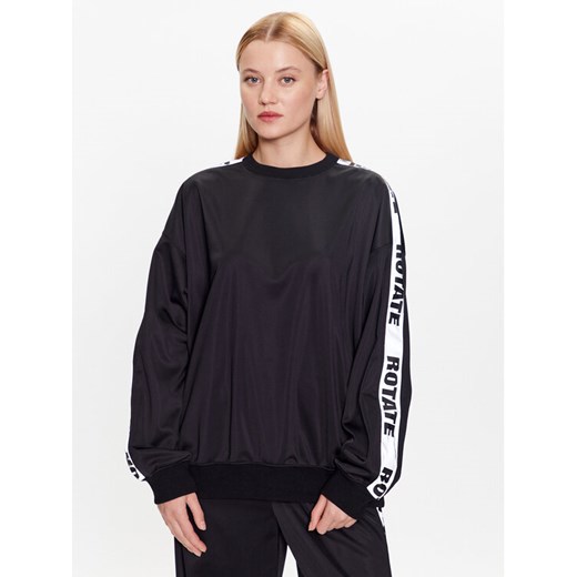 ROTATE Bluza Long 700162100 Czarny Relaxed Fit ze sklepu MODIVO w kategorii Bluzy damskie - zdjęcie 182726993