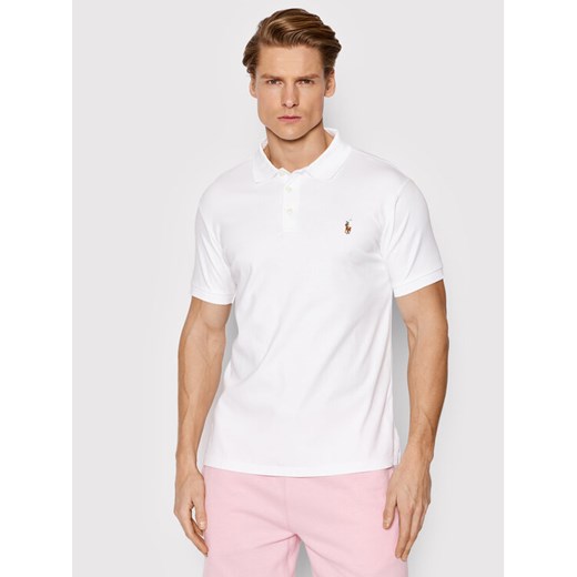 Polo Ralph Lauren Polo 710685514001 Biały Slim Fit ze sklepu MODIVO w kategorii T-shirty męskie - zdjęcie 182727002