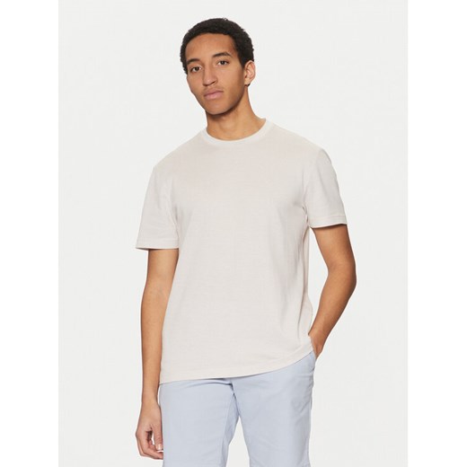 Calvin Klein T-Shirt K10K114166 Beżowy Regular Fit ze sklepu MODIVO w kategorii T-shirty męskie - zdjęcie 182727064