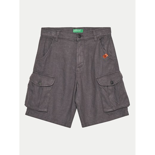 United Colors Of Benetton Szorty materiałowe 424RC902X Szary Regular Fit ze sklepu MODIVO w kategorii Spodenki chłopięce - zdjęcie 182727093