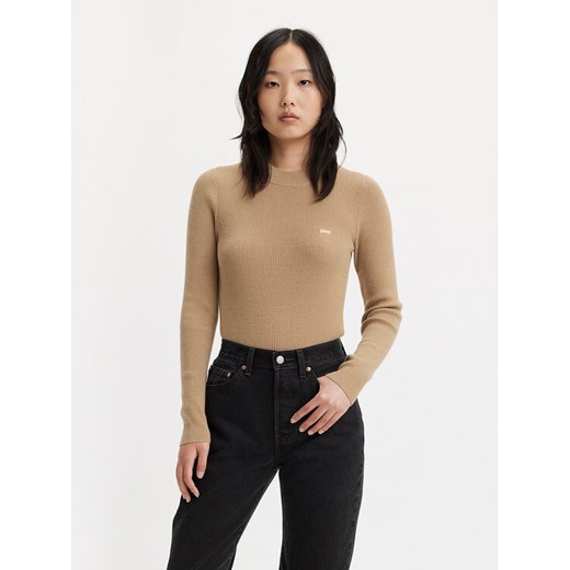 Levi's® Sweter A0719-0017 Beżowy Slim Fit ze sklepu MODIVO w kategorii Swetry damskie - zdjęcie 182727131