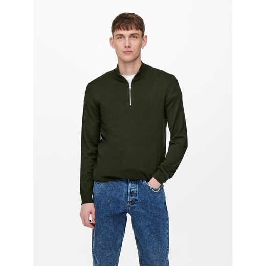 Only & Sons Sweter 22021264 Zielony Regular Fit ze sklepu MODIVO w kategorii Swetry męskie - zdjęcie 182727171