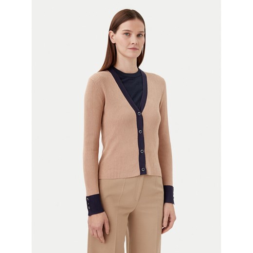 Motivi Kardigan M4376000732N Beżowy Slim Fit ze sklepu MODIVO w kategorii Swetry damskie - zdjęcie 182727200