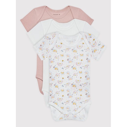 NAME IT Komplet 3 par body dziecięcych 13198643 Kolorowy Regular Fit ze sklepu MODIVO w kategorii Body niemowlęce - zdjęcie 182727202