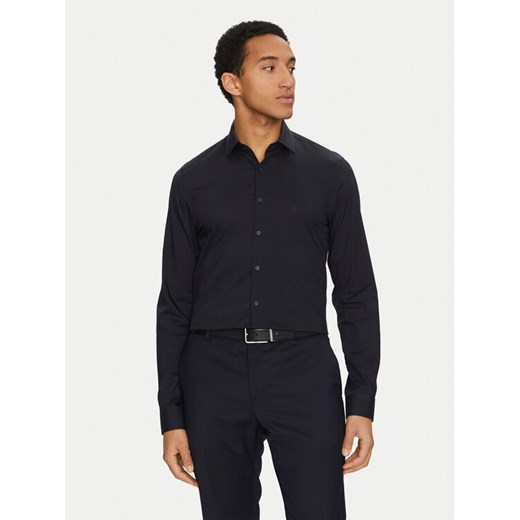 Calvin Klein Koszula K10K114356 Granatowy Regular Fit ze sklepu MODIVO w kategorii Koszule męskie - zdjęcie 182727211