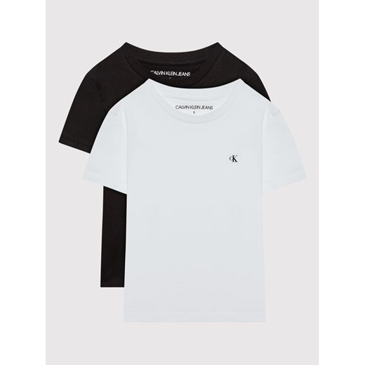 Calvin Klein Jeans Komplet 2 t-shirtów Monogram IB0IB01093 Biały Regular Fit ze sklepu MODIVO w kategorii T-shirty chłopięce - zdjęcie 182727263