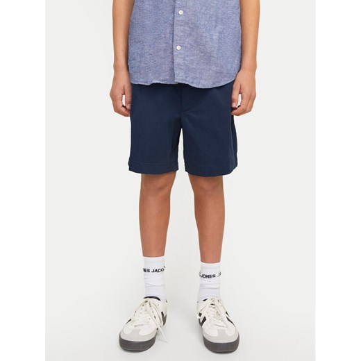 Jack&Jones Junior Szorty materiałowe Jaiden 12275013 Granatowy Loose Fit ze sklepu MODIVO w kategorii Spodenki chłopięce - zdjęcie 182727361