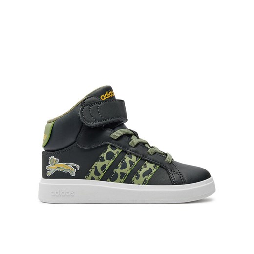 adidas Sneakersy Grand Court Mid Lionking K IF4094 Czarny ze sklepu MODIVO w kategorii Buty sportowe dziecięce - zdjęcie 182727364