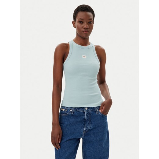 Calvin Klein Jeans Top J20J225302 Niebieski Slim Fit XXS MODIVO