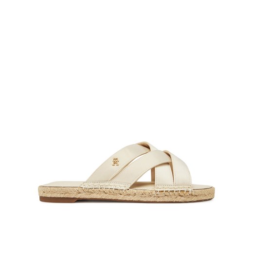 Tommy Hilfiger Espadryle Satin Espadrille Mule FW0FW08502 Beżowy ze sklepu MODIVO w kategorii Espadryle damskie - zdjęcie 182727412
