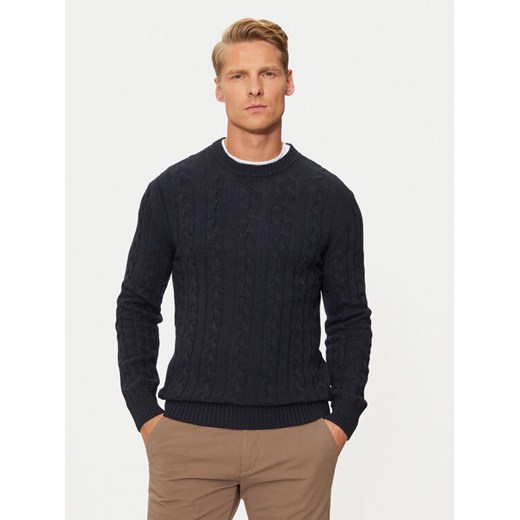 United Colors Of Benetton Sweter 1335U107G Granatowy Regular Fit ze sklepu MODIVO w kategorii Swetry męskie - zdjęcie 182727481