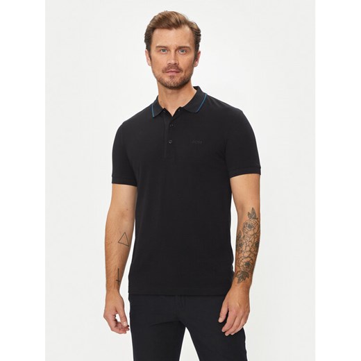 Boss Polo Paule 4 50506195 Czarny Slim Fit ze sklepu MODIVO w kategorii T-shirty męskie - zdjęcie 182727552