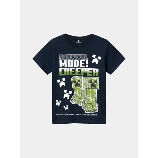 NAME IT T-Shirt Mylius Minecraft 13230850 Granatowy Regular Fit ze sklepu MODIVO w kategorii T-shirty chłopięce - zdjęcie 182727602