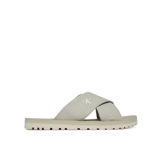 Calvin Klein Jeans Klapki Cross Sandal Crxs Tx YM0YM01223 Szary ze sklepu MODIVO w kategorii Klapki męskie - zdjęcie 182727612