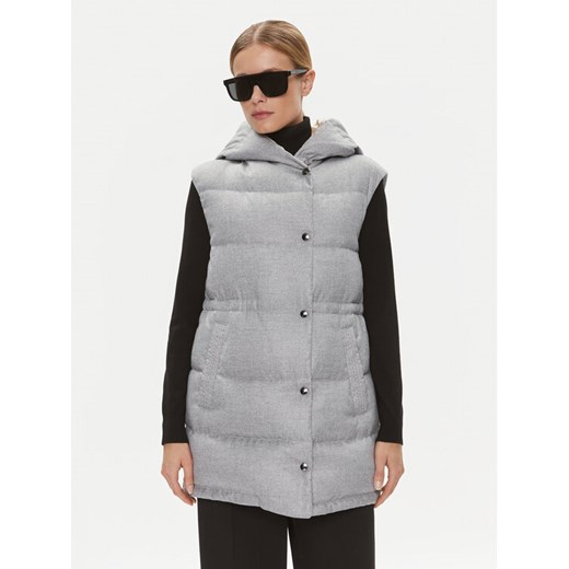 Peserico Bezrękawnik S03308D Szary Regular Fit ze sklepu MODIVO w kategorii Kamizelki damskie - zdjęcie 182727680