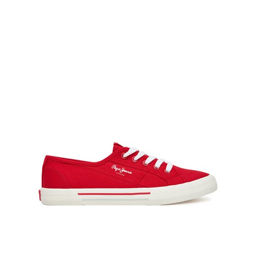 Pepe Jeans Tenisówki Brady Basic W PLS31287 Czerwony ze sklepu MODIVO w kategorii Trampki damskie - zdjęcie 182727723