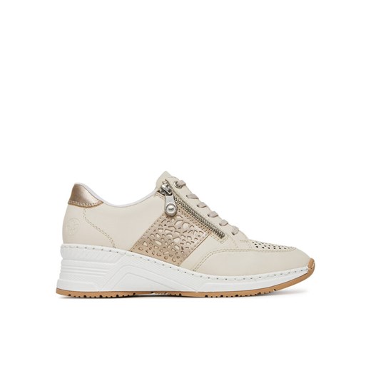 Rieker Sneakersy N4344-60 Beżowy ze sklepu MODIVO w kategorii Buty sportowe damskie - zdjęcie 182727774