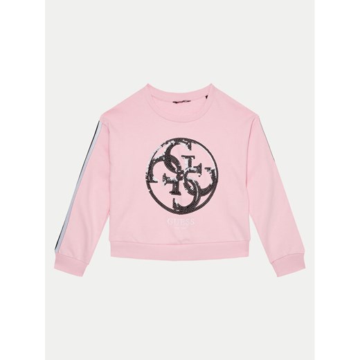 Guess Bluza J5RQ02 KAD74 Różowy Regular Fit ze sklepu MODIVO w kategorii Bluzy dziewczęce - zdjęcie 182727790