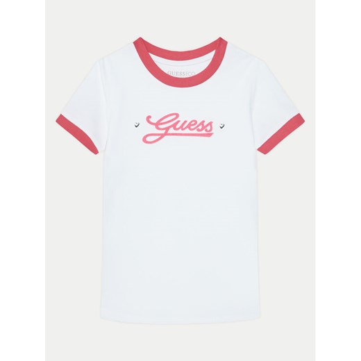 Guess T-Shirt J5RI11 K6YW4 Biały Regular Fit ze sklepu MODIVO w kategorii T-shirty chłopięce - zdjęcie 182727791