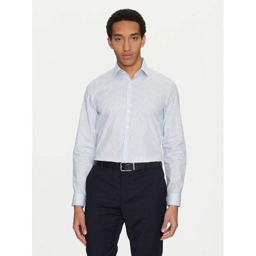 Calvin Klein Koszula K10K114314 Błękitny Slim Fit ze sklepu MODIVO w kategorii Koszule męskie - zdjęcie 182727814