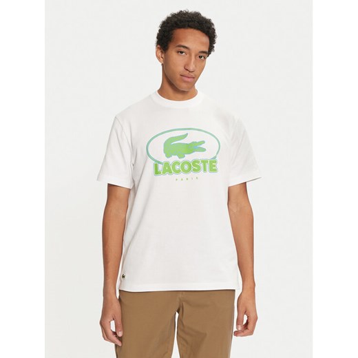 Lacoste T-Shirt TH2806 Biały Regular Fit ze sklepu MODIVO w kategorii T-shirty męskie - zdjęcie 182727934
