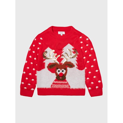 Vero Moda Girl Sweter Rudy 10272446 Czerwony Regular Fit ze sklepu MODIVO w kategorii Swetry dziewczęce - zdjęcie 182727960