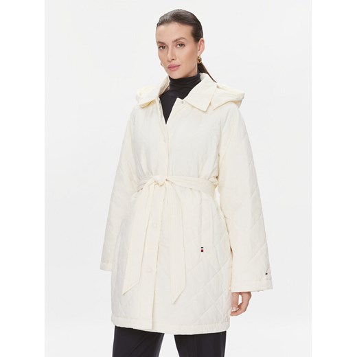 Tommy Hilfiger Płaszcz przejściowy WW0WW40469 Beżowy Relaxed Fit ze sklepu MODIVO w kategorii Płaszcze damskie - zdjęcie 182727964