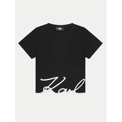 Karl Lagerfeld Kids T-Shirt Z30212 S Czarny Regular Fit ze sklepu MODIVO w kategorii T-shirty chłopięce - zdjęcie 182727973