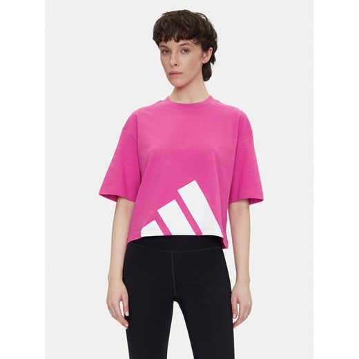 adidas T-Shirt Essentials Big Logo Boyfriend JG8728 Różowy Loose Fit S MODIVO