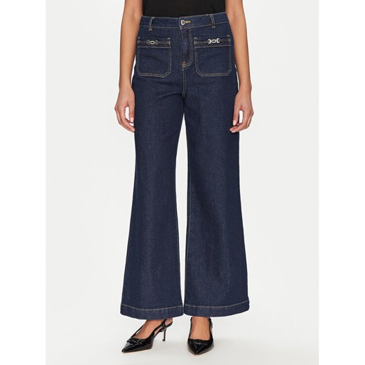 Morgan Jeansy 251-PSOFT Granatowy Wide Leg ze sklepu MODIVO w kategorii Jeansy damskie - zdjęcie 182727994