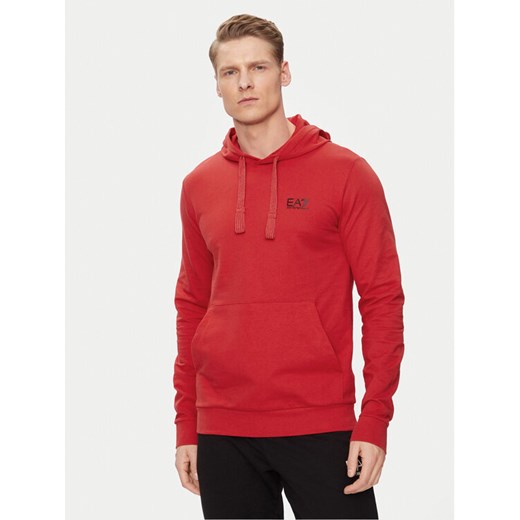 EA7 Emporio Armani Bluza 8NPM04 PJ05Z 1461 Czerwony Regular Fit ze sklepu MODIVO w kategorii Bluzy męskie - zdjęcie 182728054