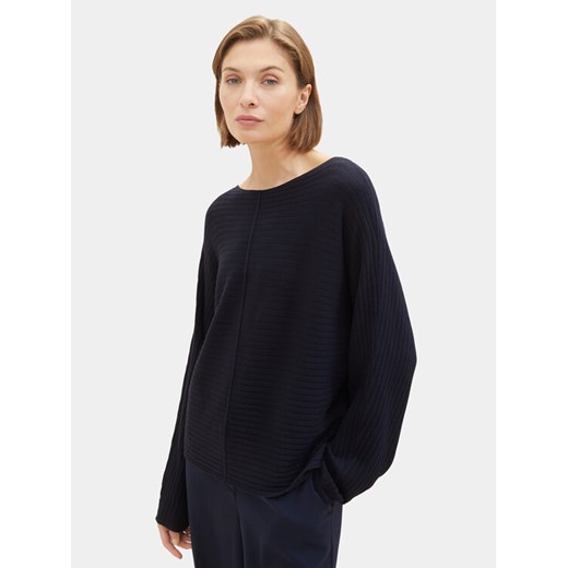 Tom Tailor Sweter 1037737 Granatowy Relaxed Fit ze sklepu MODIVO w kategorii Swetry damskie - zdjęcie 182728084