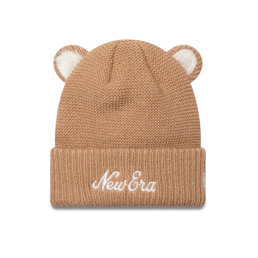 New Era Czapka Teddy Bear Ears Cuff Knit Beanie 60580794 Brązowy ze sklepu MODIVO w kategorii Czapki dziecięce - zdjęcie 182728182