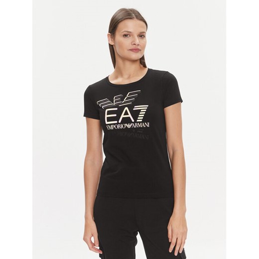EA7 Emporio Armani T-Shirt 3DTT30 TJFKZ 1200 Czarny Slim Fit ze sklepu MODIVO w kategorii Bluzki damskie - zdjęcie 182728263