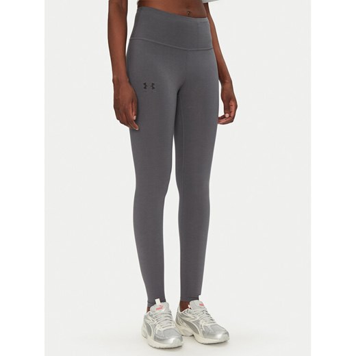 Under Armour Legginsy Rival 1386482 Szary Slim Fit ze sklepu MODIVO w kategorii Spodnie damskie - zdjęcie 182728270
