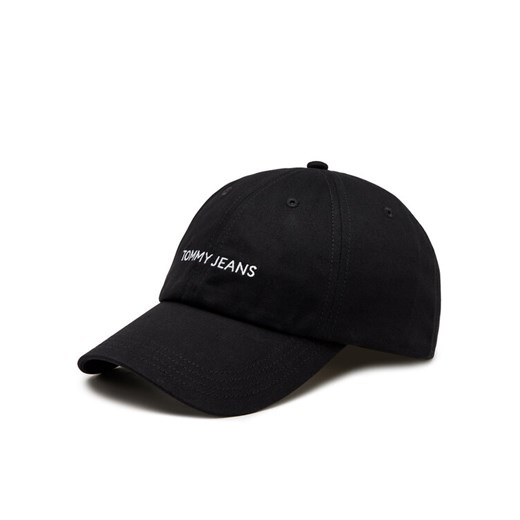 Tommy Jeans Czapka z daszkiem Linear Logo AW0AW15845 Czarny ze sklepu MODIVO w kategorii Czapki z daszkiem damskie - zdjęcie 182728303