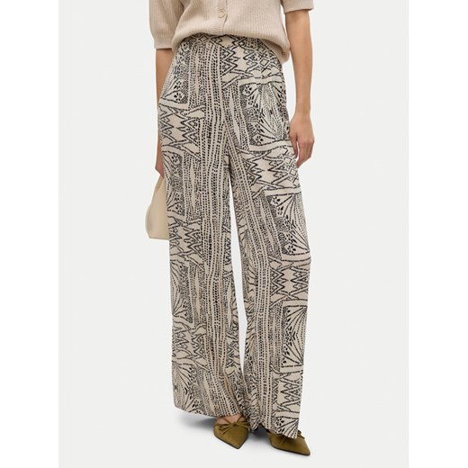 Vero Moda Spodnie palazzo Menny 10282478 Beżowy Wide Leg ze sklepu MODIVO w kategorii Spodnie damskie - zdjęcie 182728410