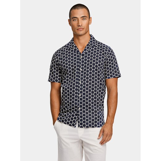 Lindbergh Koszula 30-203569 Granatowy Relaxed Fit ze sklepu MODIVO w kategorii Koszule męskie - zdjęcie 182728424