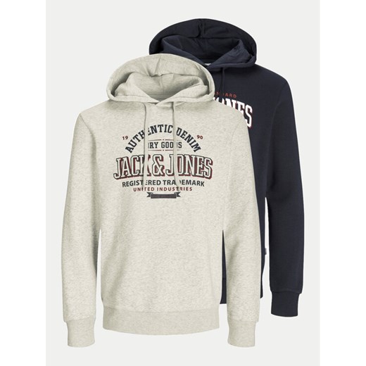 Jack&Jones Komplet 2 bluz Logo 12267834 Kolorowy Standard Fit ze sklepu MODIVO w kategorii Bluzy męskie - zdjęcie 182728531