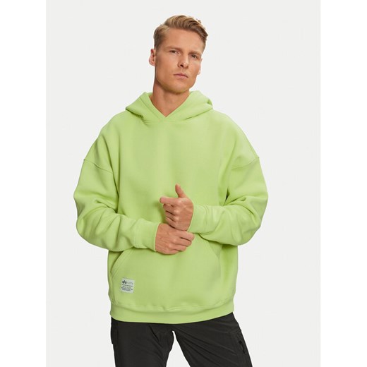 Alpha Industries Bluza 146336 Zielony Regular Fit ze sklepu MODIVO w kategorii Bluzy męskie - zdjęcie 182728604
