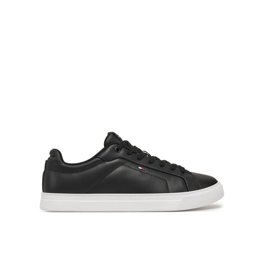 Tommy Hilfiger Sneakersy Icon Court Pinperf Lth FM0FM05483 Czarny ze sklepu MODIVO w kategorii Buty sportowe męskie - zdjęcie 182728653
