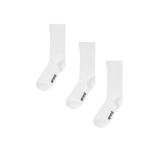 Sprandi Zestaw 3 par wysokich skarpet unisex 0UB-001-AW23 (3-pack) Biały ze sklepu MODIVO w kategorii Skarpetki dziecięce - zdjęcie 182728751